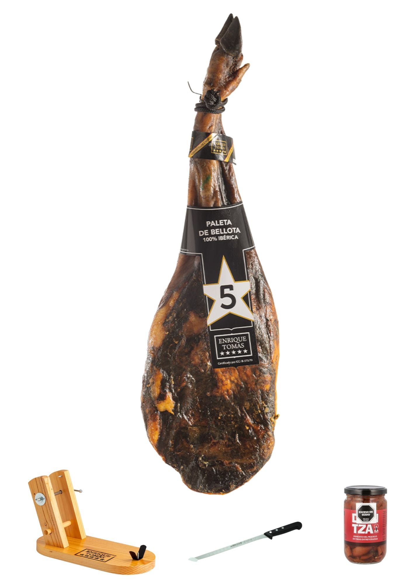 Paletilla de Bellota 100% y Jamonero
