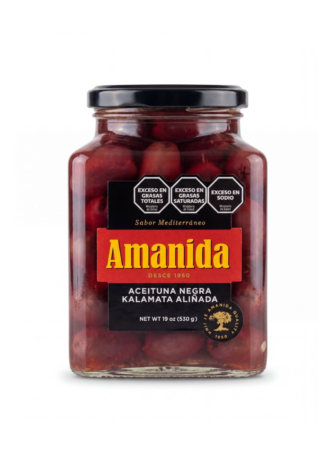 Aceituna Negra Kalamata Aliñada - 580 gr