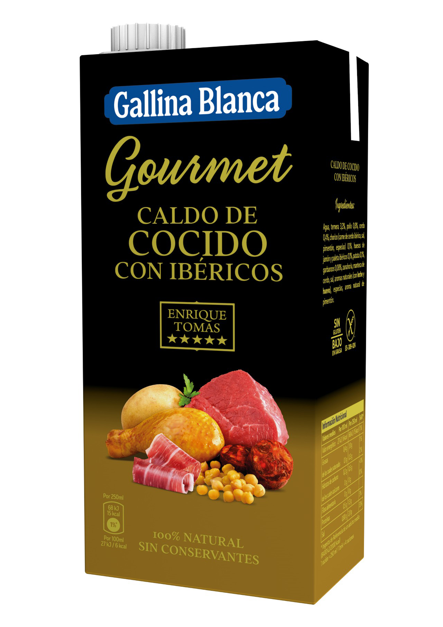 Caldo Gourmet de Cocido con Ibéricos Enrique Tomás 100% Natural