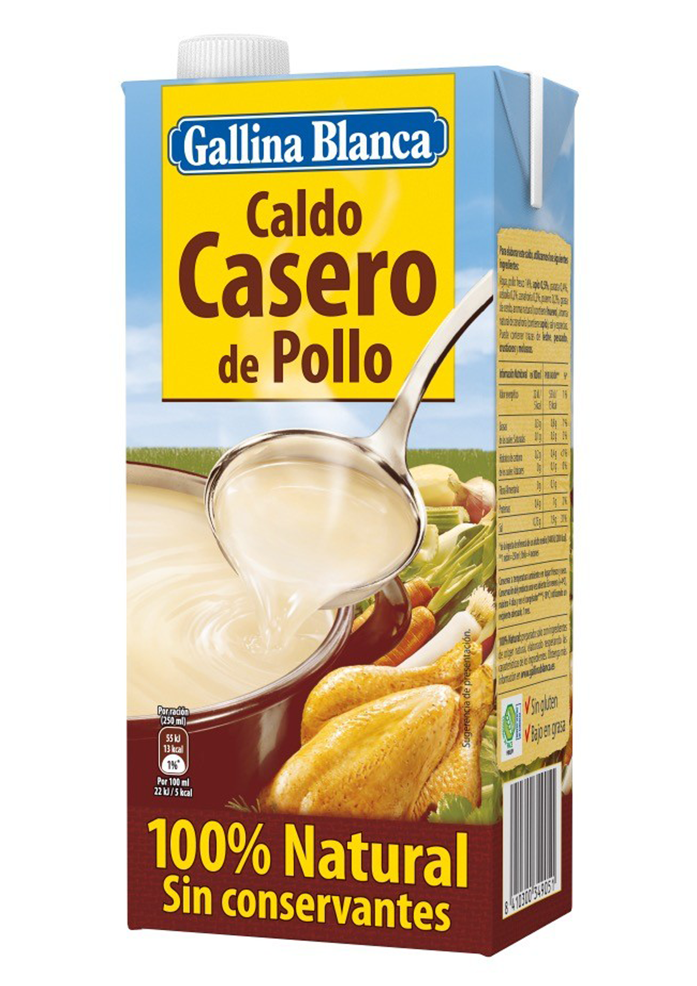 Caldo Casero de Pollo 100% Natural