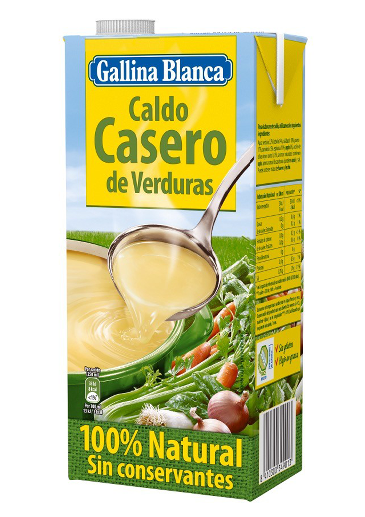 Caldo Casero de Verduras 100% Natural